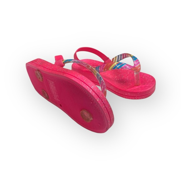 Capelli NY ㋛ Slingback Flip Flop Rainbow Glitter Sandals ㋛ Fuchsia ㋛ Size 4 / 5 - Picture 10 of 16